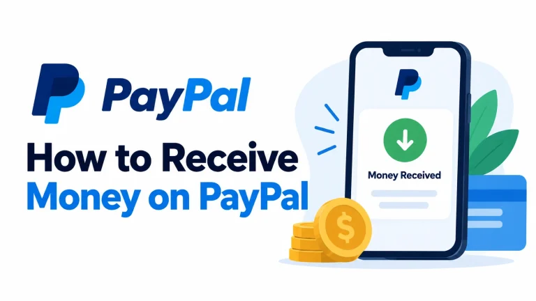 How to Receive Money on PayPal – Illustration of a PayPal payment received notification on a smartphone with the PayPal logo.